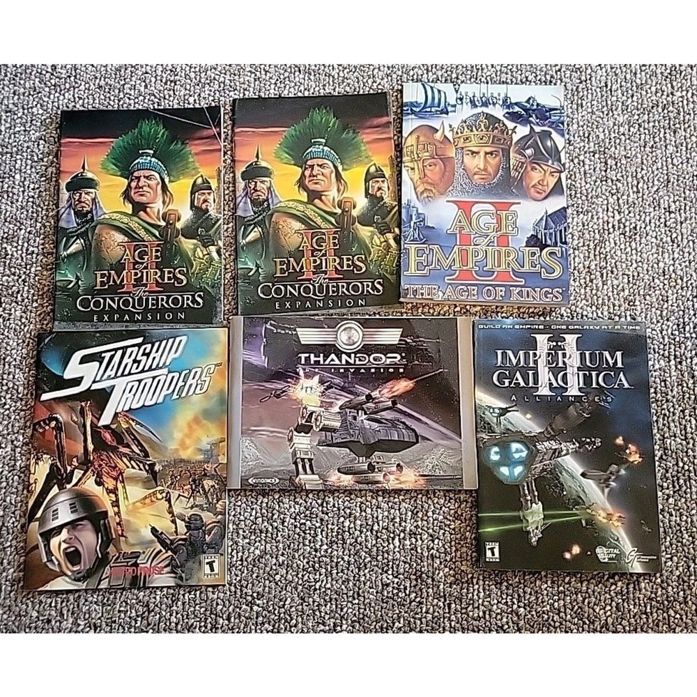 Microsoft Age of Empires II Starship Troopers PC Game Manuals PB Guide Books